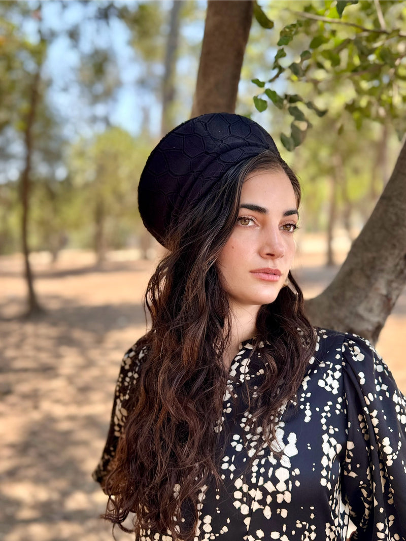 ⁨⁨⁨⁨ כובע שיק קומפורט מעויינים שחור ⁩⁩⁩⁩ (7900028666032)