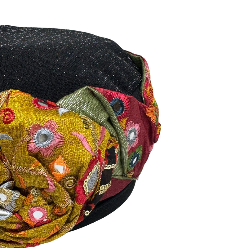 ברט קלאסי שושנים רקום צבעוני