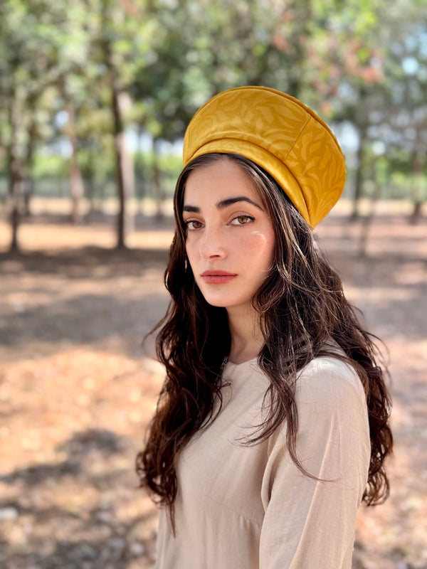 ⁨⁨⁨⁨ כובע שיק קומפורט חרדל ⁩⁩⁩⁩ (7900028076208)