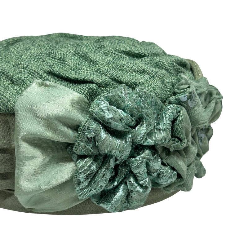 ברט מכווץ פרחים פייט ירוק