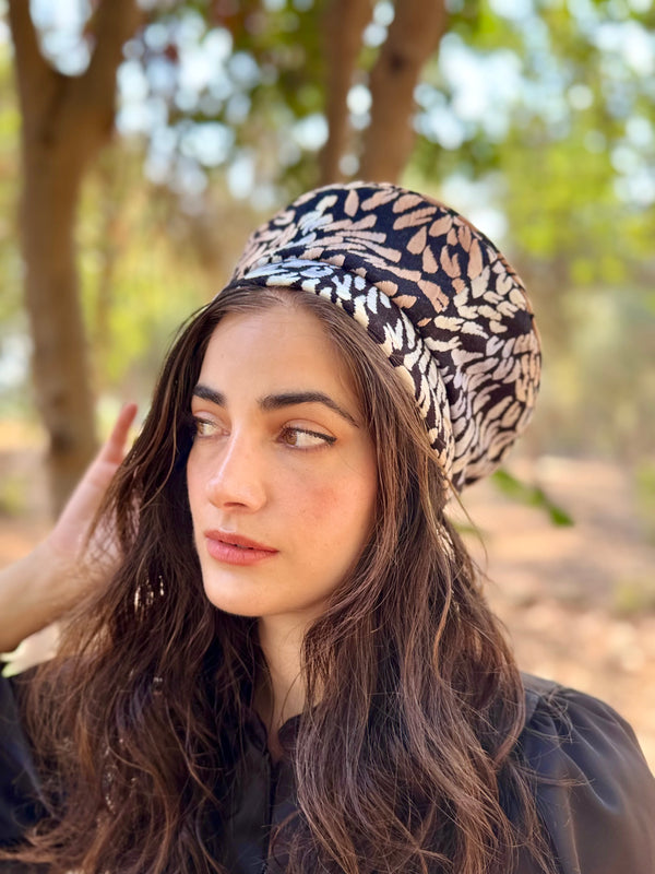 ⁨⁨⁨⁨ כובע שיק קומפורט עלי כותרת תכלת ⁩⁩⁩⁩ (7878143017136)