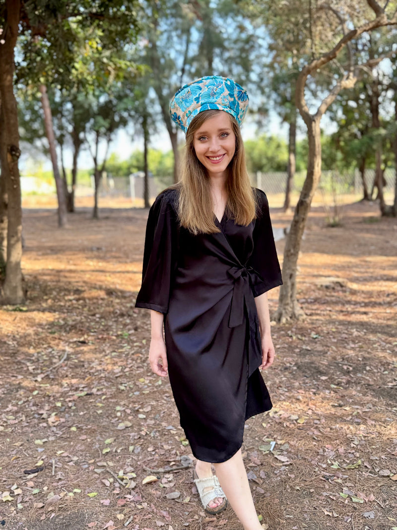 שמלת הלל שחורה סאטן (7939340337328)