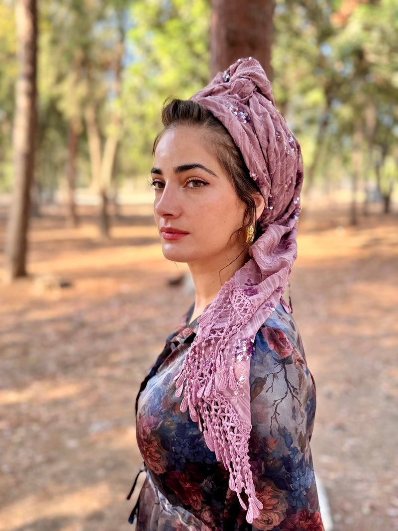 מטפחת ביוטי סגול-עתיק משולש (7937018331312)