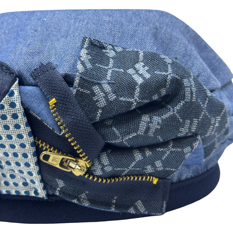 ברט קלאסי מקופלת רוכסן ג׳ינס כחול