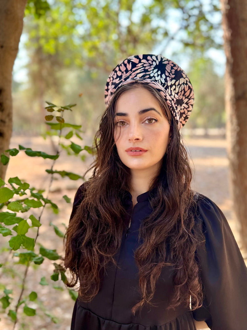 ⁨⁨⁨⁨ כובע שיק קומפורט עלי כותרת ורוד ⁩⁩⁩⁩ (7878144164016)
