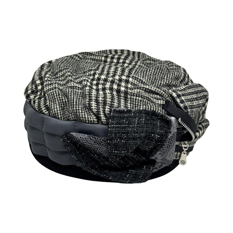 ברט מכווץ מקופלת רוכסן אפור